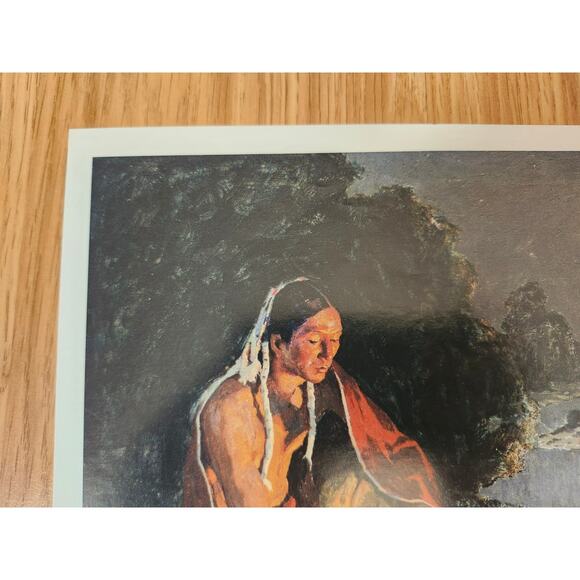 Warming Hands by the Stream Calendar Print Eanger Irving Couse Native Art 9.5x8 - Picture 7 of 8